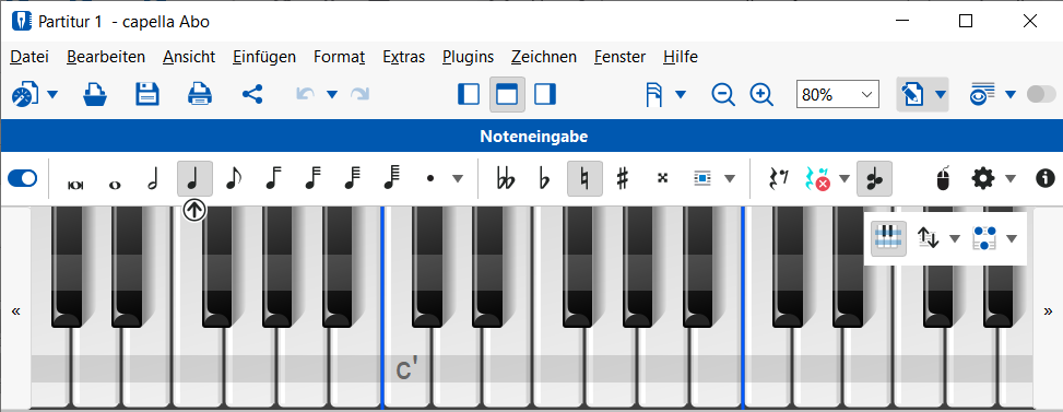 Das Mausklavier mit Zebra-Modus